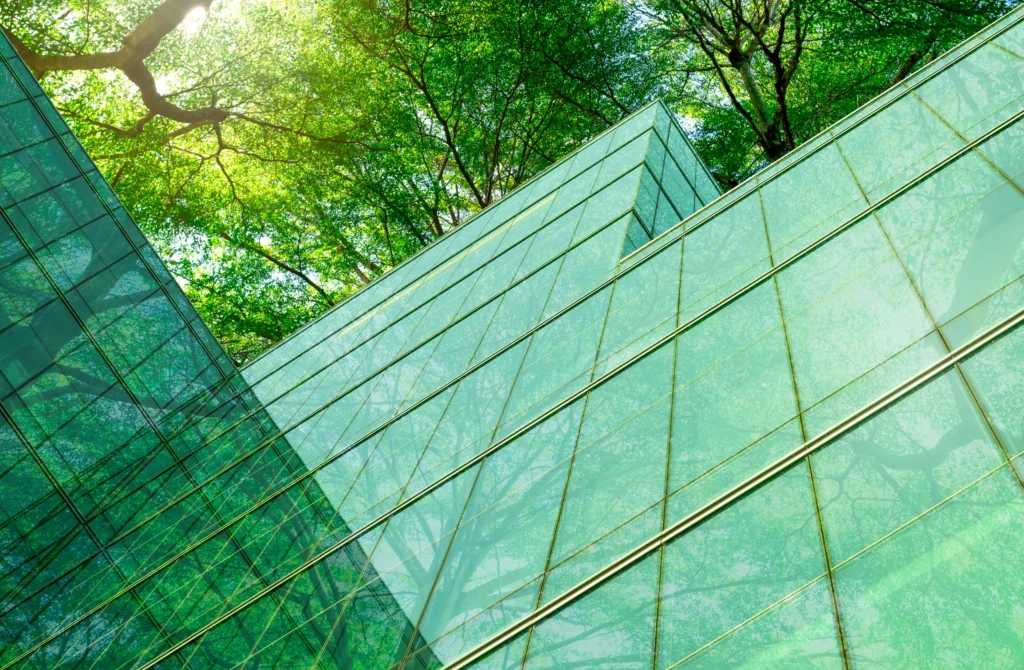 Commercial building highlighting sustainable exterior maintenance.